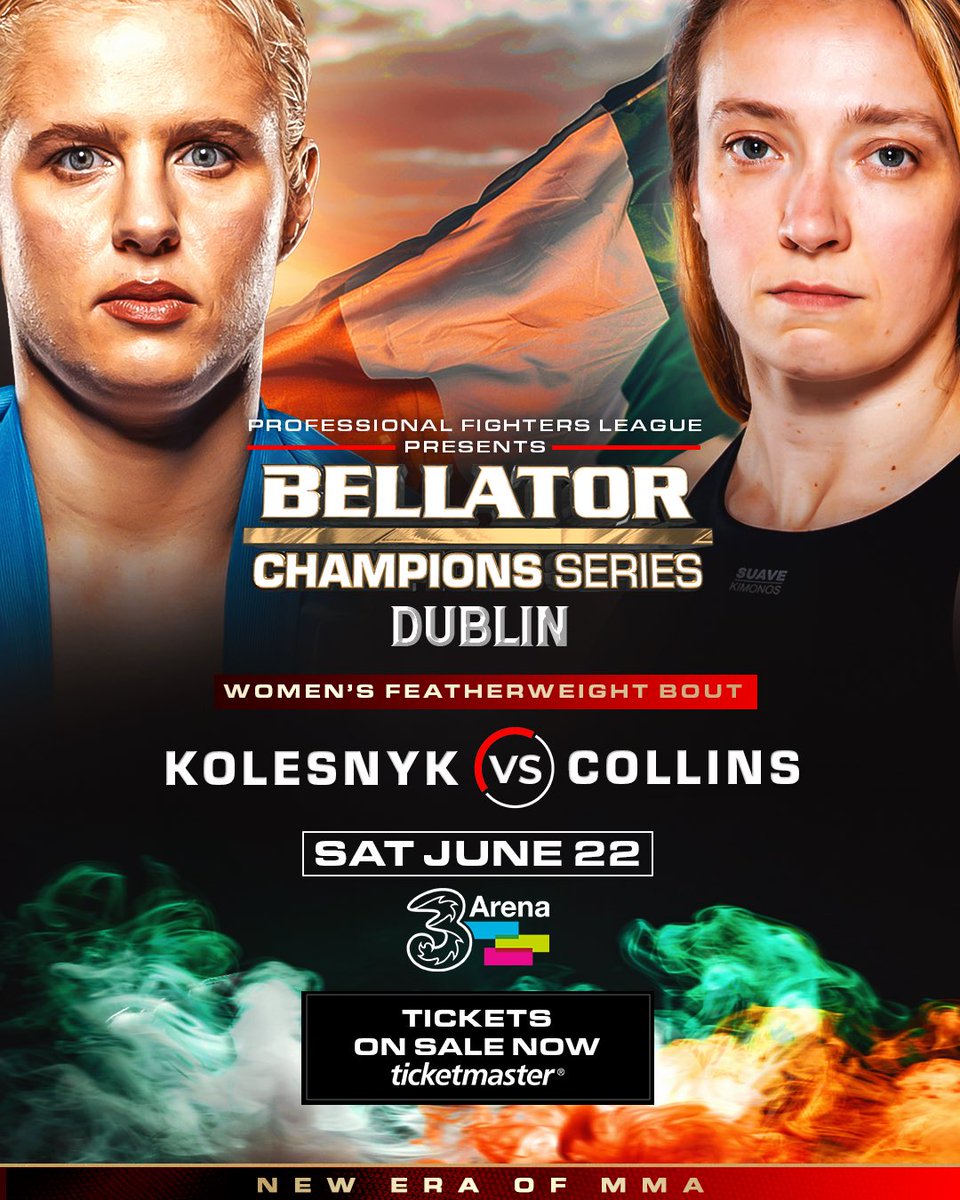 WOMEN’S FEATHERWEIGHTS! 🇺🇦 Olena Kolesnyk 🆚 Sara Collins 🇦🇺 @OlenaKolesnyk makes her Bellator debut on June 22nd after a playoff run during the PFL 2023 season! Sara Collins enters #BellatorDublin unbeaten in her five fights, seen most recently winning a split decision win…