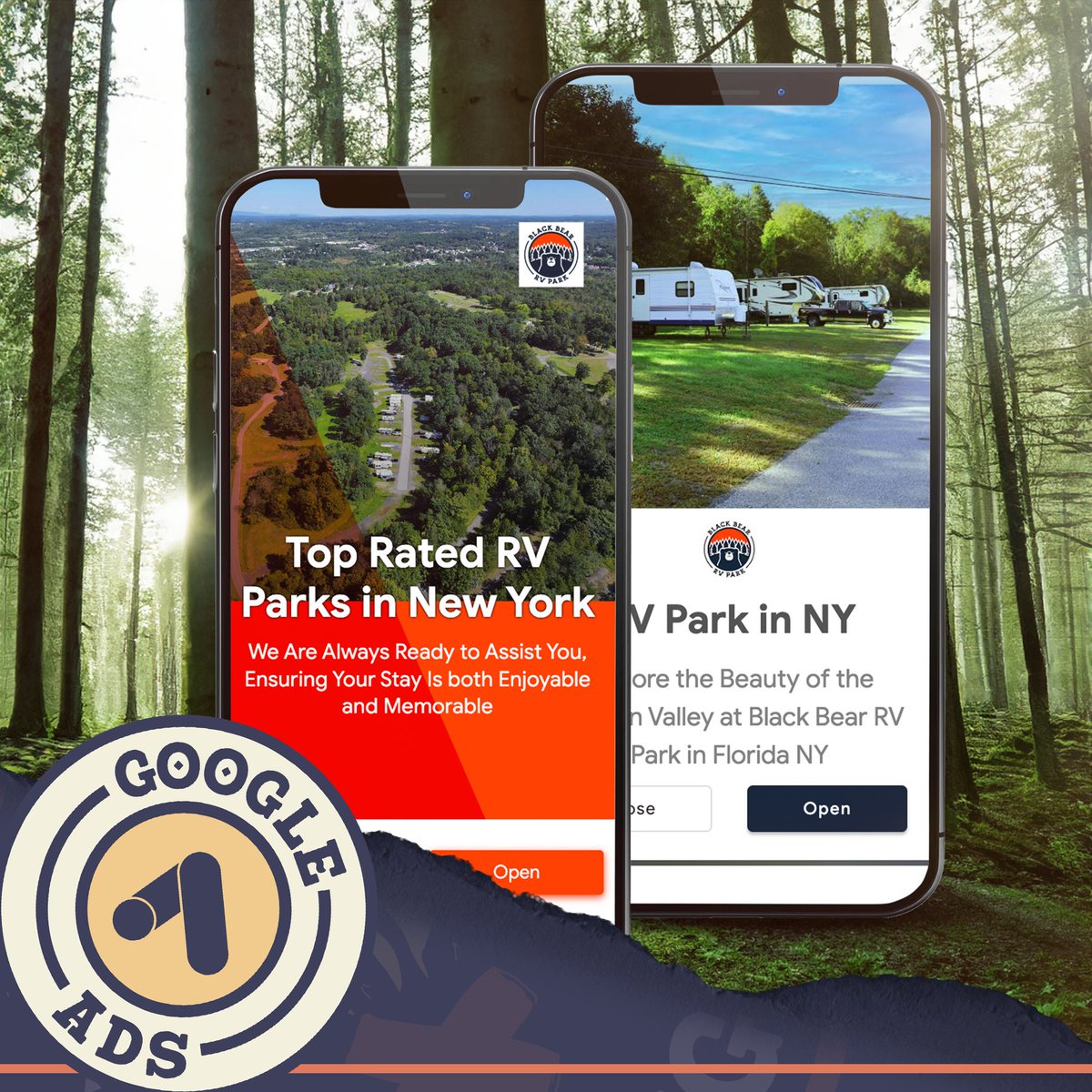 Make it easier for potential customers to find your campground with a certified Google Partner! 

#Kingwillycamping #camping #campgroundmarketing #custommarketing #campspot #campspotapi #api #googlepartner #GoogleAds
