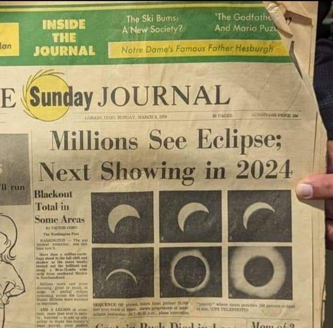 They called it 45 years ago. 
#April8 
#EclipseSolar2024