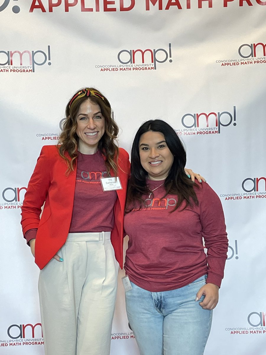 HeyyMissWilson's tweet photo. All of the days I spend with my #ampRice friends are my favorite days, but the annual AMPosium is always a top tier memory. Here’s to 10 years of leading and learning with @RiceU_STEM’s Applied Mathematics Program! ❤️🤍🖤 @conocophillips 
#STEMeducation https://t.co/2B7uhv85N4