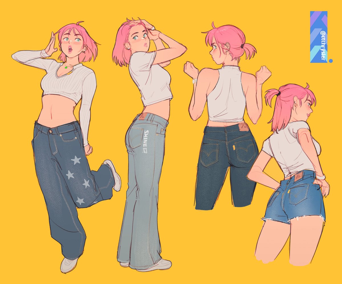 colored some practice drawings