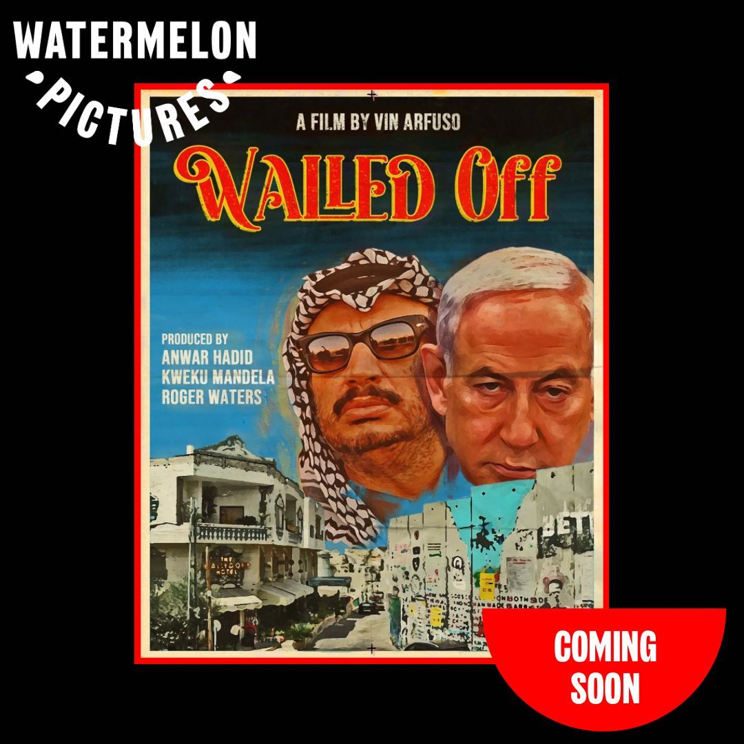 #WatermelonPicturesPresents Walled Off, a film by @vinarfuso @rogerwaters @kwelumandela @immortaltech and Anwar Hadid. #WalledOff journeys through the hotel with 'the worst view in the world' to highlight the importance of creative resistance as a form of protest.