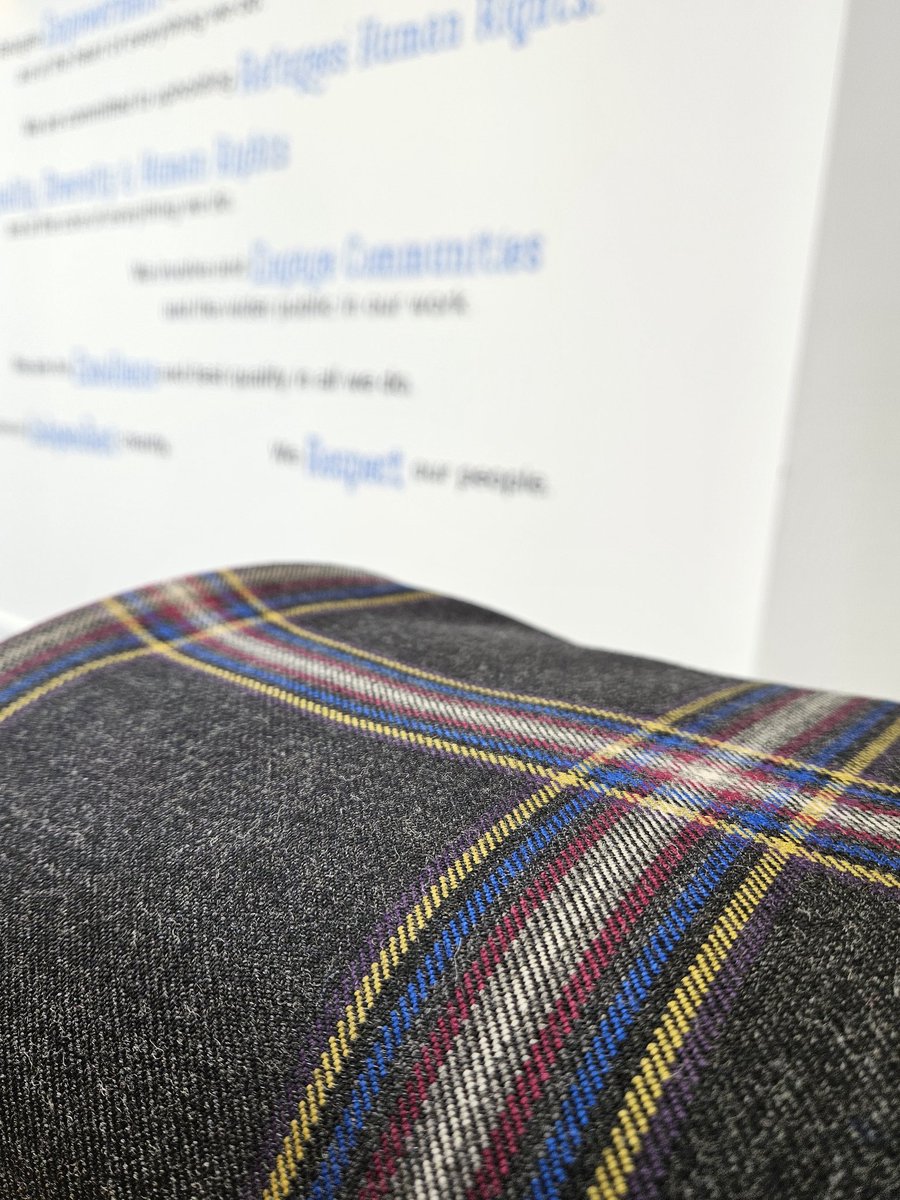 Own a kilt in our new tartan! @slanjkilts have generously donated a custom fit of the very first kilt made in our new tartan 🧡 Bidding is happening at our ceilidh right now, but you can also place your bid to own this unique item & support our work. shorturl.at/uEKM3