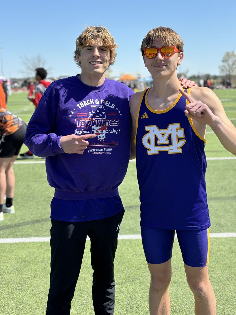DJ Dutton and Tullio Zampieri both win their sections of the 800! DJ places 7th out of Section 3! 2:01.21 and 2:04.29!
