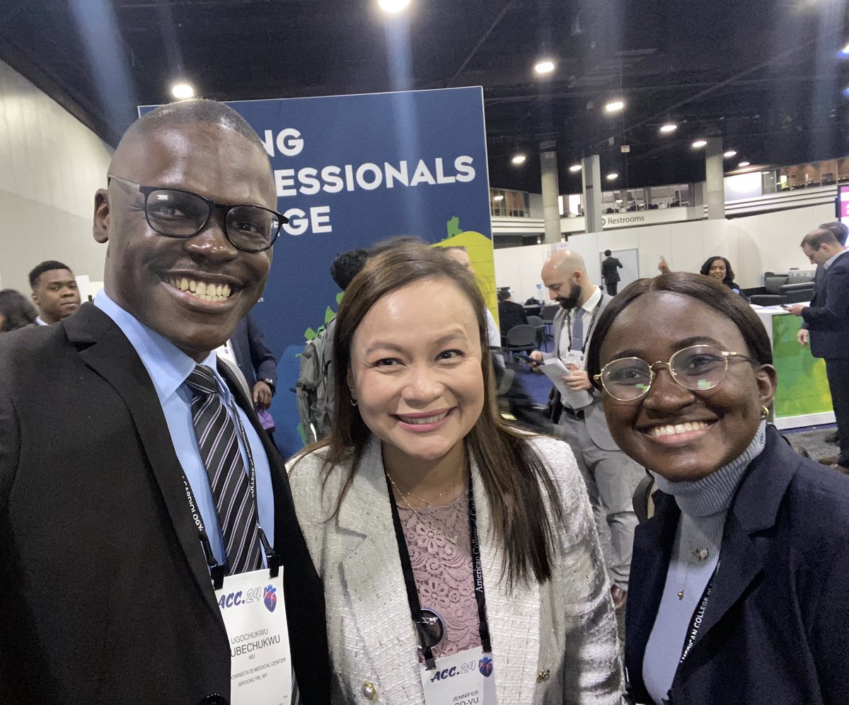 ujebubechukwu's tweet image. Thank you, @ACCinTouch ! We had the opportunity to connect with @modeldoc @mahwash_kassi @drrakeshg1 @DrJenniferCo_Vu in person!!! 🔥💫❤️. Such an honor! 🙌🏾
#ACCIMProgram #ACC24 #GratefulHeart 🙏🏾