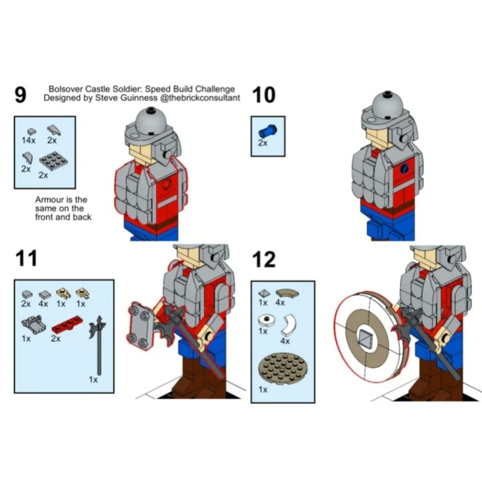 We had a number of activities at Bolsover Castle today. I designed this fun LEGO miniland soldier for a speed build competition. If you had the all right pieces, how fast do you think you could build it? #LEGO #miniland #castle #soldier #instructions