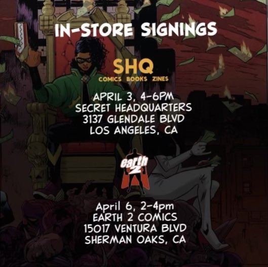 Come get your copy of Minor Threats Vol. 2 issue 1 The Fastest Way Down signed by @pattonoswalt & Jordan Blum TODAY from 2pm-4pm at @Earth_2_Comics #comicbooks #minorthreatscomic #darkhorsecomics @DarkHorseComics