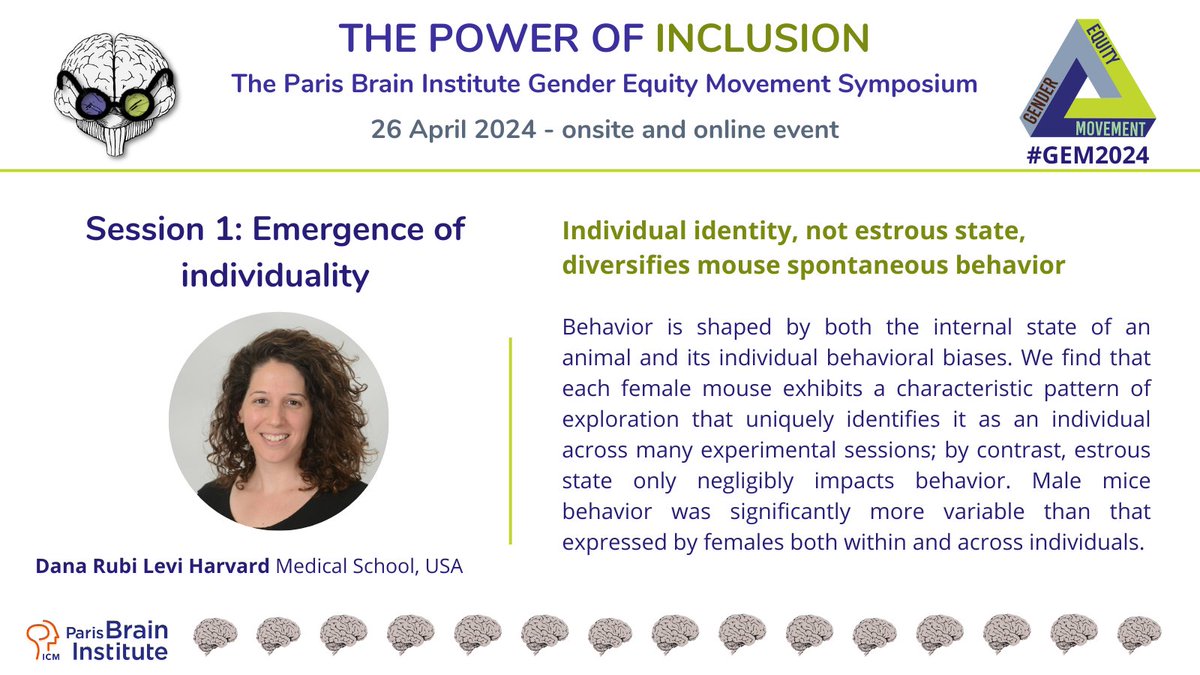 neurodaniela's tweet image. &quot;The Power of Inclusion&quot; @InstitutCerveau (or online) is already this Friday!

I will be moderating the session &quot;Emergence of  individuality&quot; with the extraordinary @bassemh1 @DanaRubiLevy @DaphnaJoel. Be part of the discussion too! 😊

Sign up here 👇
tickettailor.com/events/parisbr…