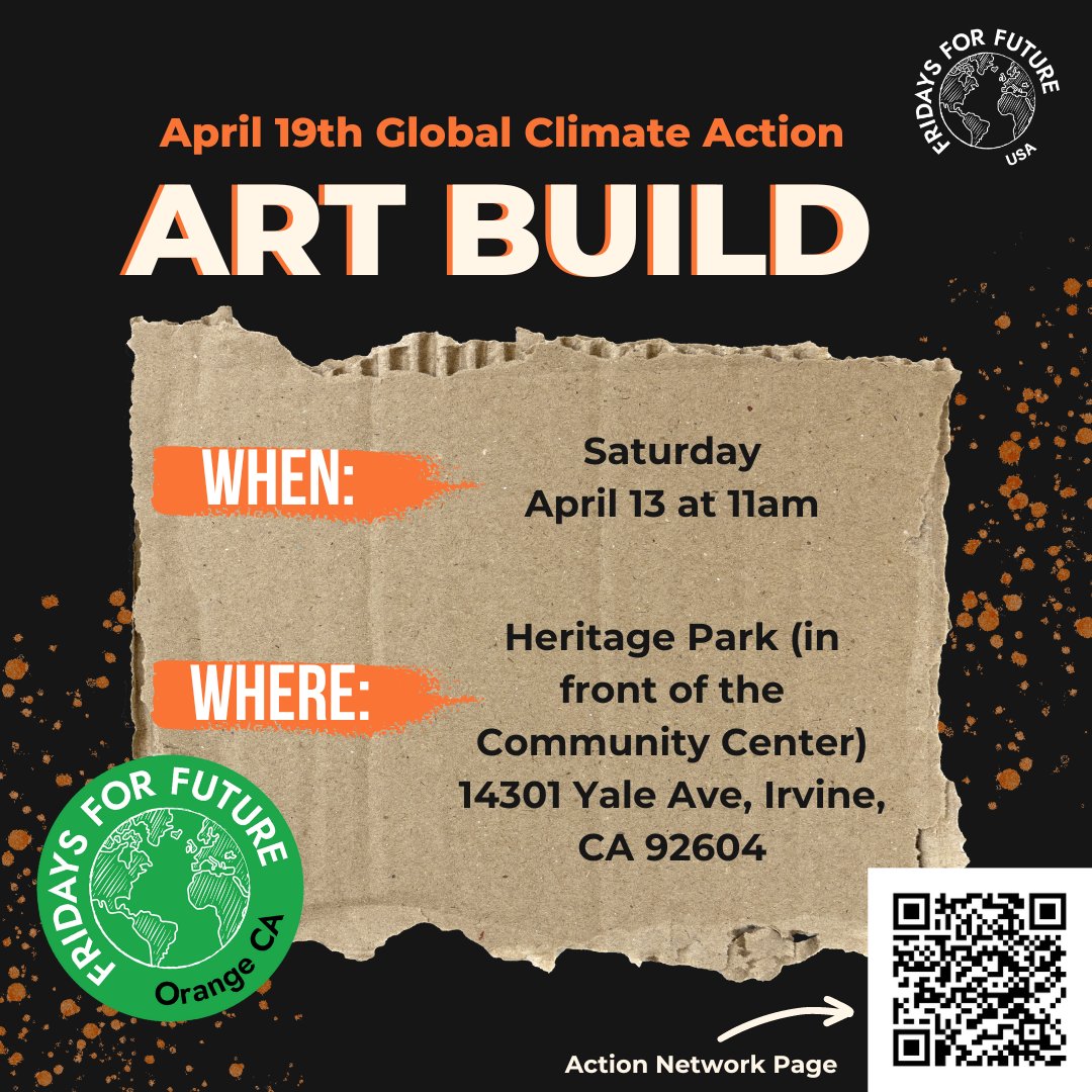 OC Activists!!! We want you to join us in LA on the day of global climate strikes, April 19th!! Action network page: bit.ly/43PG5cH