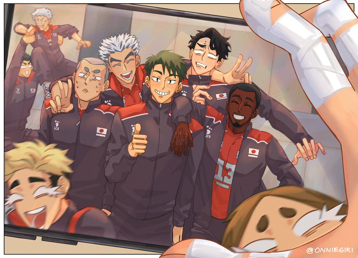 onniegiri's tweet photo. the top 5 (or 6? 👀) aces of the monster gen in one team? that just screams CHAOS

my piece for @monsterballzine!! #haikyuu https://t.co/WKVeQ3Cwh3