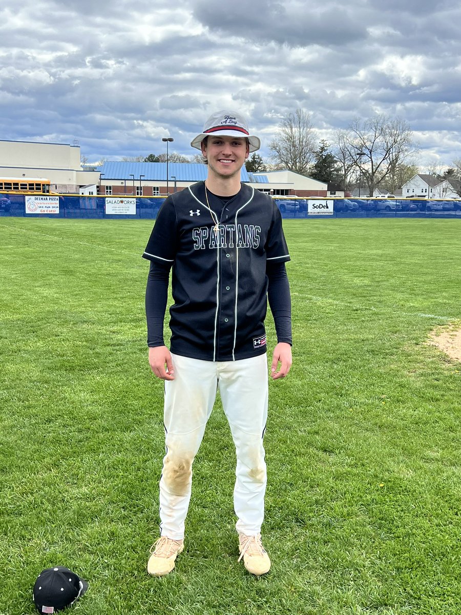 HAVE A DAY HAT goes to M. Smyth for his late inning diving 1 hop grab which resulted in a double play. He also reached base safely on all 4 of his AB’s! Congratulations Michael