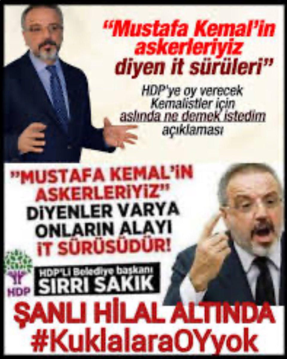 TC'yi haritadan kaldırmak isteyenle, “Mustafa Kemal’in itleri” diyenlerle “PKK sizi tükrügü ile bogar” diyenlerle İTTİFAK YAP oylarını al taa İlçe meclislerine kadar sok Çogunlugu ellerine ver Sonra gel buraya TC'yi tabelaya ekledik diye şak şak şak Andımızı okuduk şak şak şak