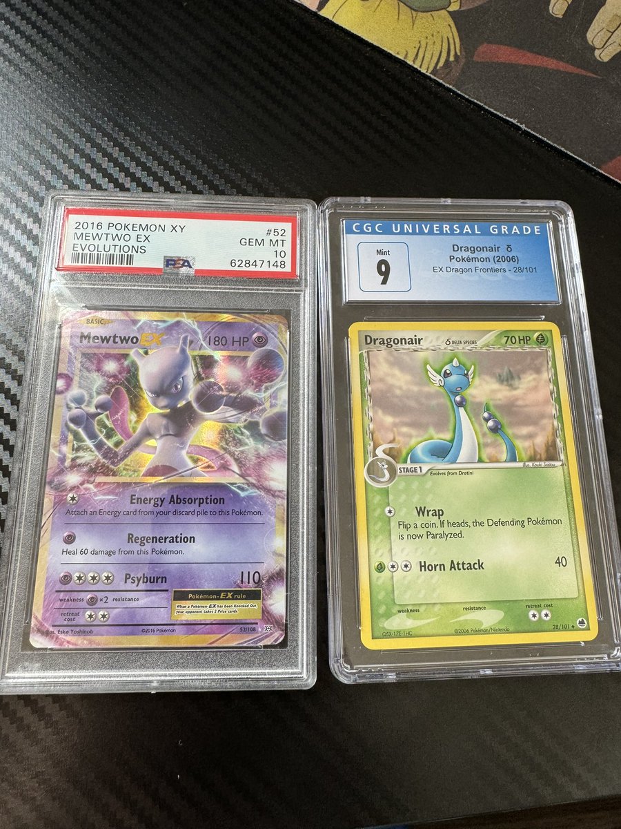 SiixGOAT's tweet photo. @newagemiguel Mewtwo $20 shipped
Dragonair $10 shipped 
Both $25 shipped 
Hidden fates $140 shipped
Crimson $55 shipped 
Both $185 shipped 
Gecko Moira $75 shipped
Or will trade any for one piece https://t.co/cAWVvHj31l