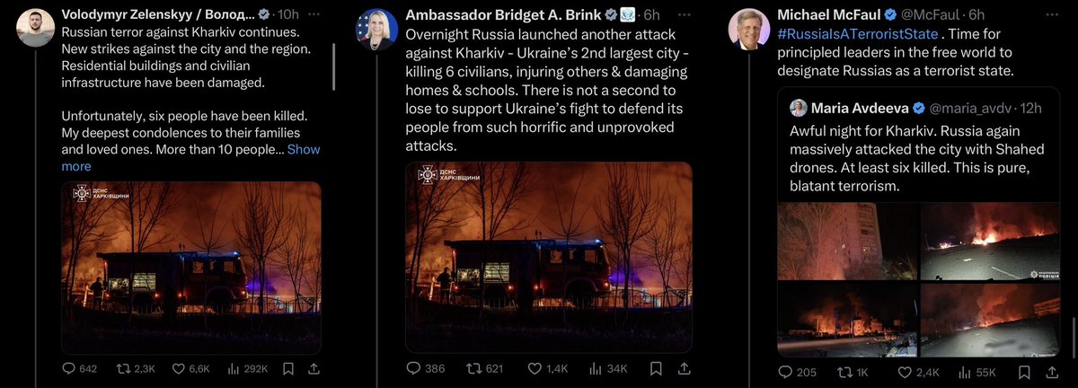 MyLordBebo's tweet photo. 🇺🇸🇷🇺🇺🇦🚨‼️ IMPORTANT: Today Ukraine was caught in a lie and all the US officials went to blatantly lie along.

But when they understood that it was a lie, they keep repeating it!

1) Ukraine brought two multiple rocket launch systems into Kharkov’s residential area to shell Belgorod!

2) Russia hit these systems with a surgical strike.

3) All officials started saying that civilians were attacked.

4) Russians published videos proving the military strike, then a brave Ukranian published video from the scene! 

Proving to the last doubter, that it was a military target cowardly hidden between civilians.

-> Ukraine shells Russian civilians from residential areas in Kharkov and US officials cover it up with their lies.
