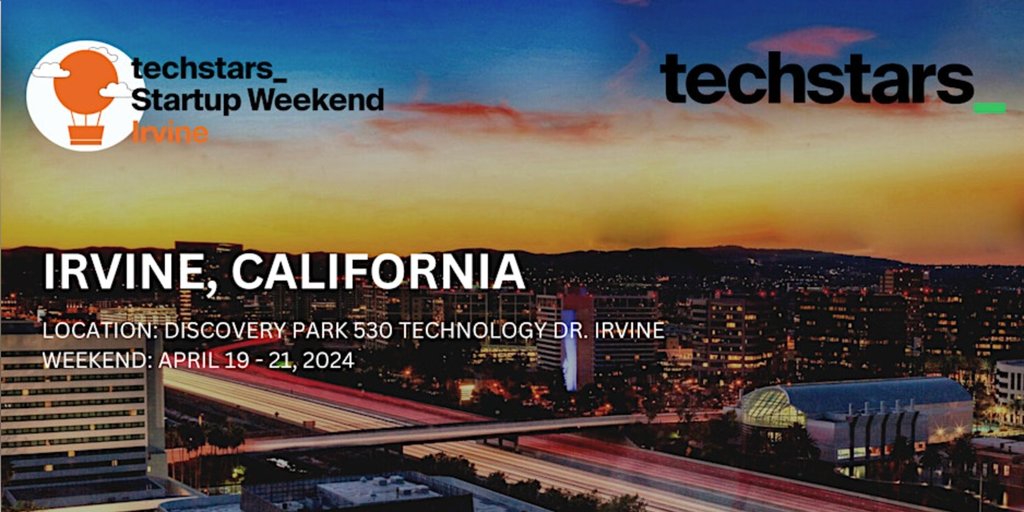 Join the 2024 Techstars Startup Weekend Irvine, where you can learn, build, and network intensely over 54 hours. This event is perfect for anyone interested in gaining hands-on experience in launching a business. RSVP: eventbrite.com/e/2024-techsta… #IrvineTechWeek