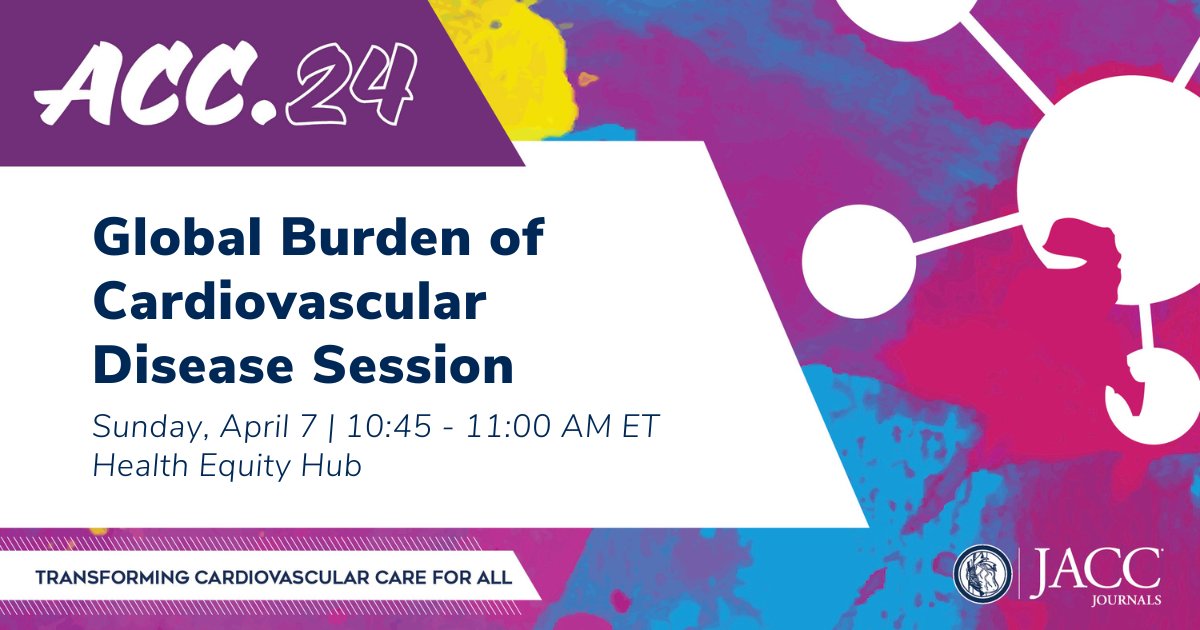 Join Dr. George Mensah (@NHLBI_Translate) at the #HealthEquity Hub tomorrow for an interactive data presentation on the Global Burden of #CVD and Risks. 📍 Health Equity Hub 🕥 10:45 - 11:00 AM 🔖: bit.ly/3xnoXPs #ACC24 #JACC #GBDStudy #SDOH