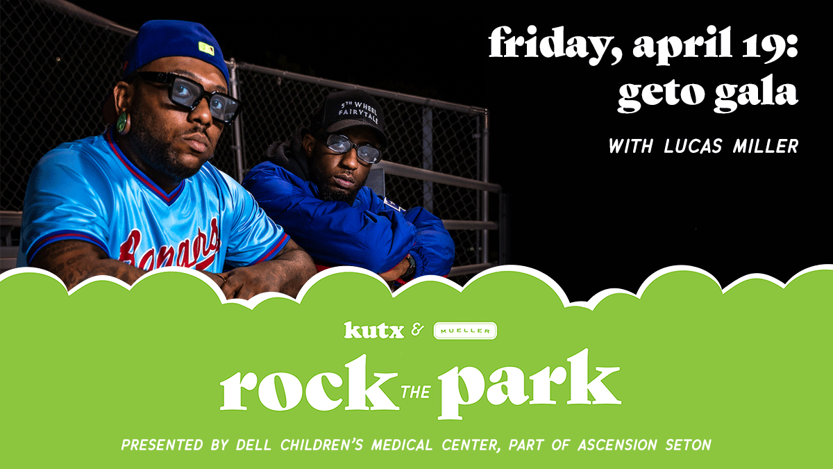 Rock the Park Friday, April 19 at Mueller Lake Park! Join us for free, family-friendly live music from Geto Gala, featuring @jakelloydii & @deeziebrown, and Lucas Miller, the singing zoologist! 🐨🐯🐻 kutx.org/rockthepark *Presented by @dellchildrens, part of @AscensionSeton