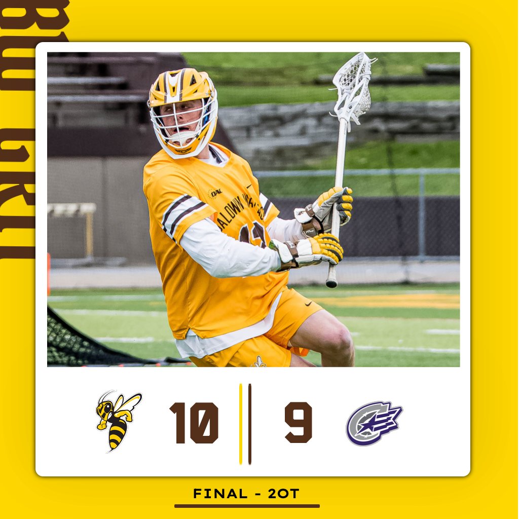 BWGameDay's tweet photo. Jackets come back to stun Capital in double overtime!

#GritWearsGold | @bw_mlax https://t.co/aVG0ddDShO