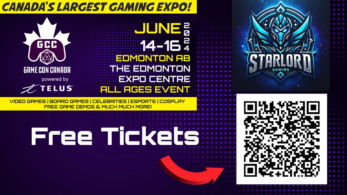 What's up everybody! Are you going to be in Alberta, Canada June 14-16? Do you like table top games, video games and cosplay? Do you like free stuff? If your answer was yes, the sign-up for the GCC 2024 all access pass giveaway is live! @gameconcanada #yeg #Edmonton #Giveaways
