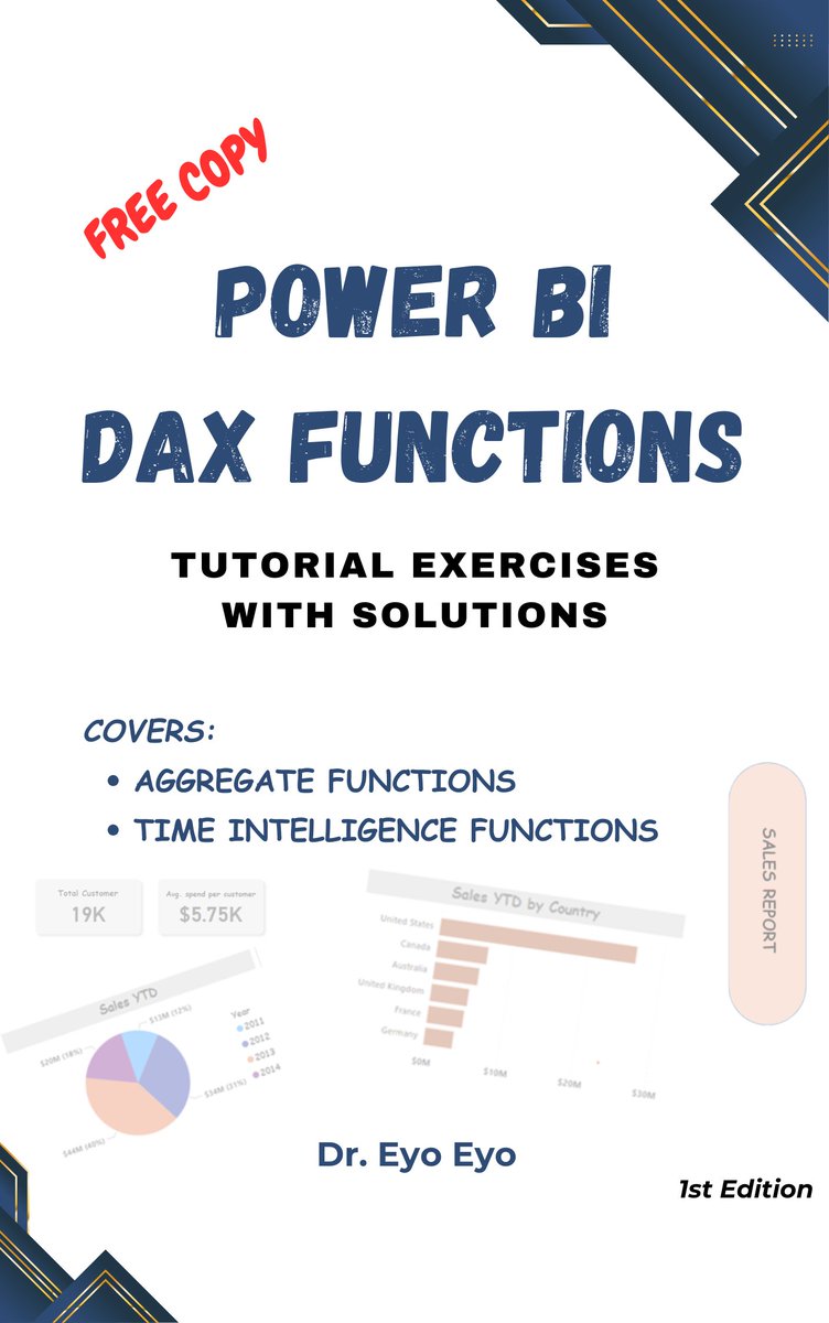 After taking your lessons in Power BI you will need resources for practice. I have created a FREE one for you. To get your copy within 24-48 hours, please follow instructions in the thread below.