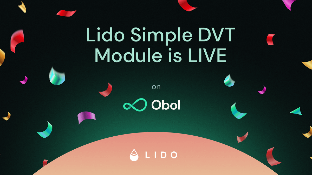 🗓️ Today is a historic day for the decentralisation of stake on #Ethereum! 🎊 Obol DV Clusters are ready to be activated in the @LidoFinance Simple DVT Module on Ethereum Mainnet, pending ETH deposits! How did we #RunDVT on Lido? 🛣️ Our 2.5 year journey: 🧵👇