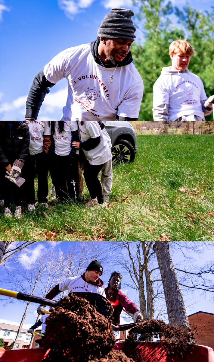 The Big Event: HokiesFB Edition 🦃 Awesome day giving back to the community! S/O The Big Event for organizing everything! #ThisIsHome | @VTBigEvent