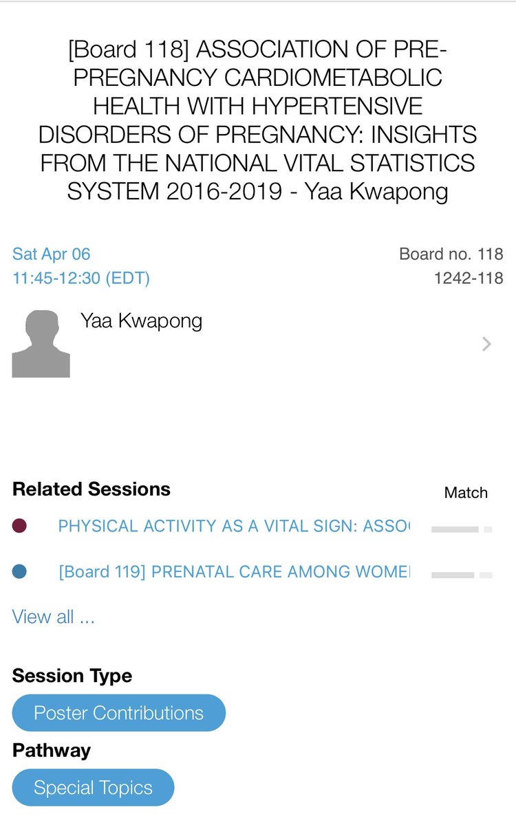 #ACC24 @ChloeDuvall_MD and I enjoyed presenting these posters from our team on insights from national vital statistics on prepregnancy cardiometabolic health. @DrAnumMinhas @AllisonGHaysMD @ErinMichos