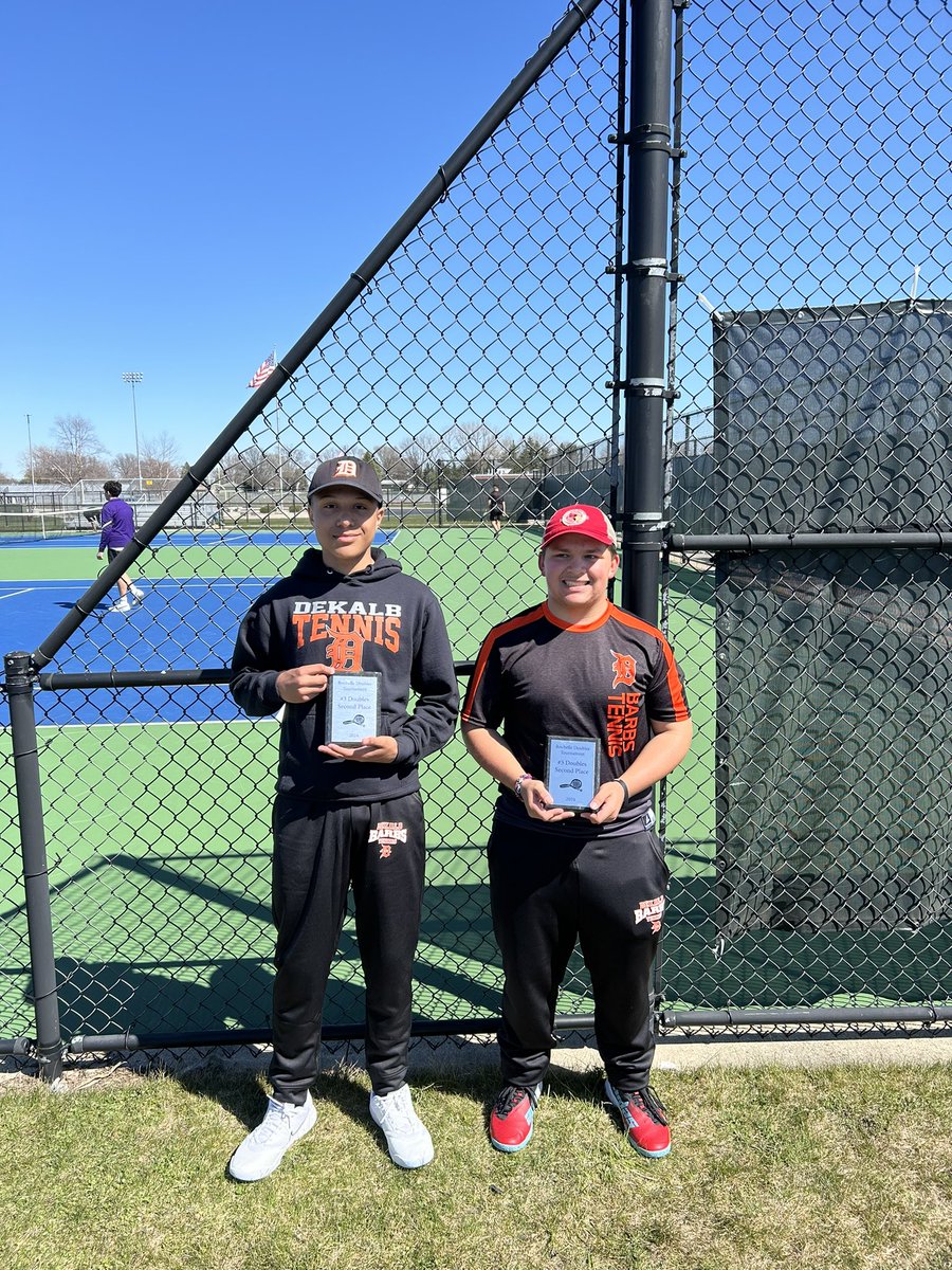 Congrats Ata & Marcos 3rd doubles 2nd place finish at Rochelle Hubs Dubs Tournament