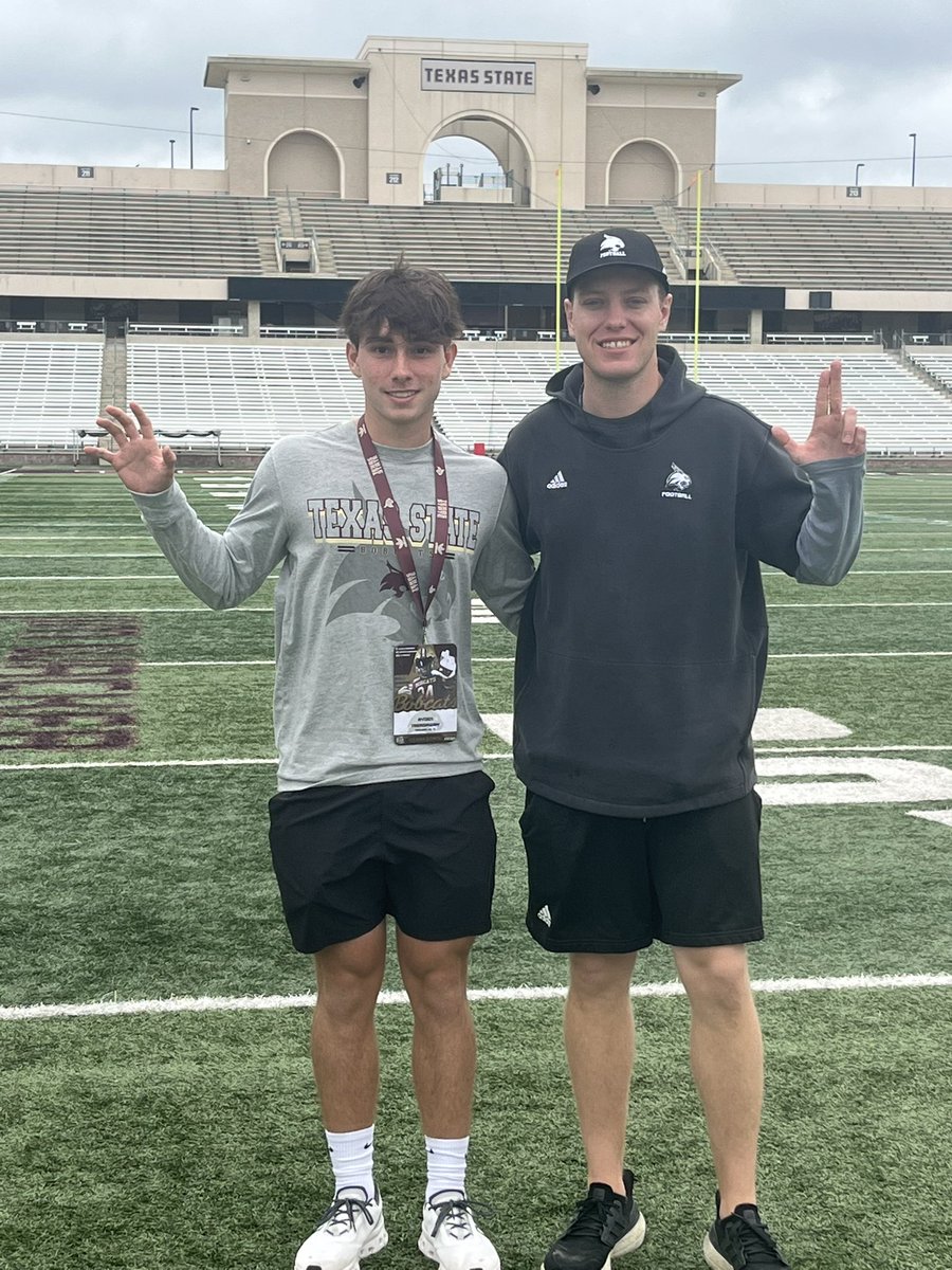 Thank you @CoachDaPrato and @CoachS_Koch for a great Spring practice @TXSTATEFOOTBALL this morning @DawsonEagleFB @RecruitTheNest @DawsonHighSchl @hershbrothersk1 @Chris_Sailer @HKA_Tanalski #ForTheFamily