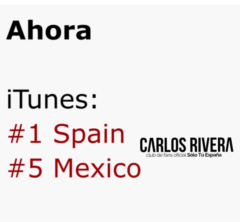 #Datos📈 España es el primer país en tener #Ahora como #1. Sólo han pasado 24h desde que se estrenó @_CarlosRivera @davidbisbal 🥳