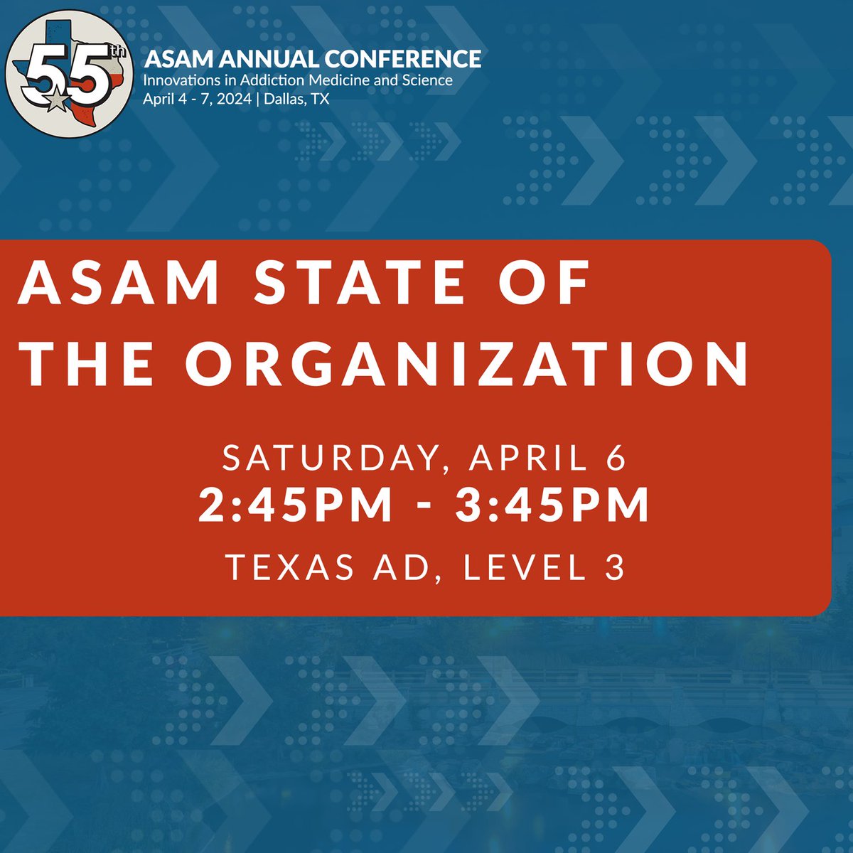 ASAM State of the Organization happening now! #AC2024 #ASAM #ASAMConference #AddictionMedicine