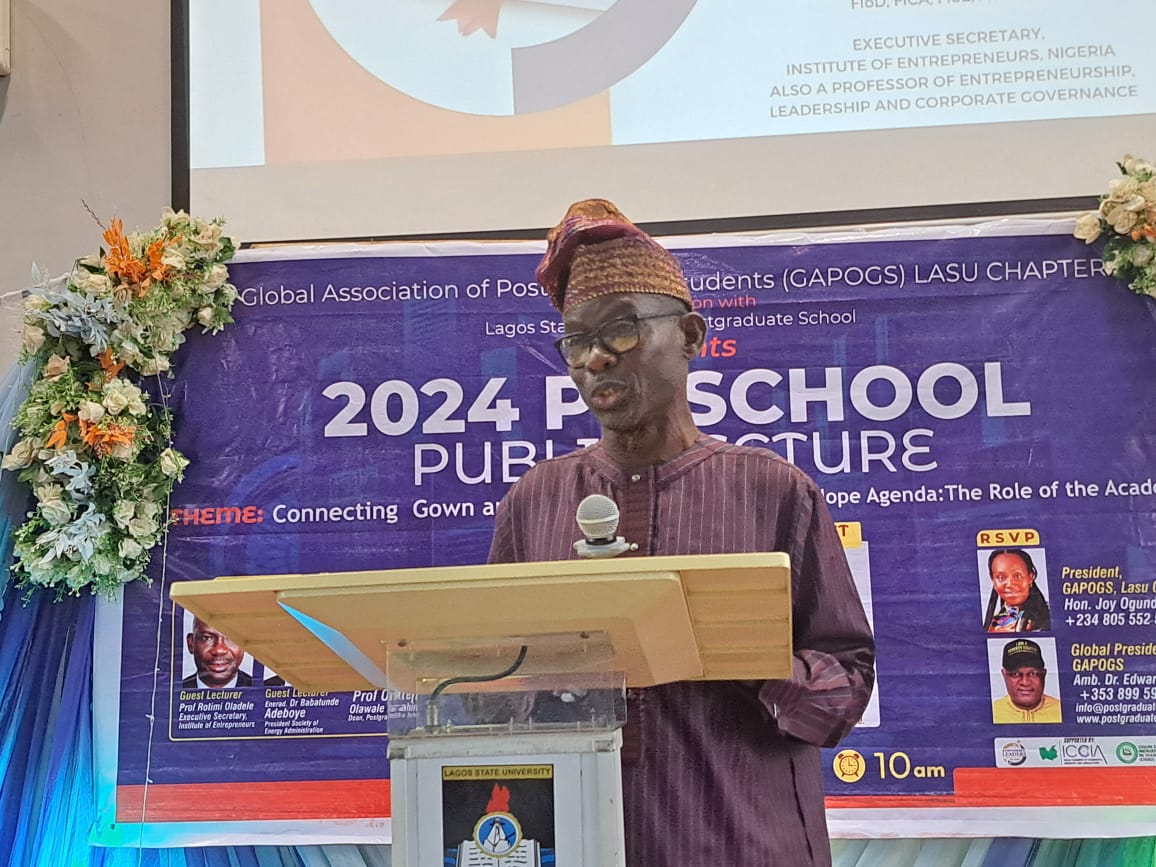 'UNIVERSITIES MUST PRODUCE GRADUATES THAT MATCH SOCIETAL NEEDS', DON ADVOCATES AT POSTGRADUATE SCHOOL 1ST PUBLIC LECTURE

The Executive Secretary of the Institute of Entrepreneurs, Nigeria,  Prof. Rotimi Oladele has charged stakeholders in the education sector to rejig the…