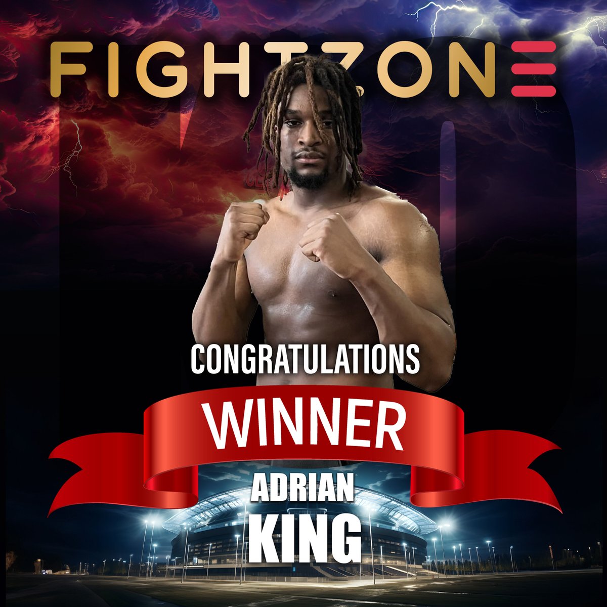 Congratulations to Adrian King Winner beating Andrea Pesce KO round 2 #fightzone #winner #boxing #adrianking #thenext