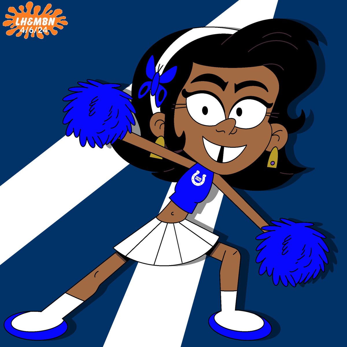 Punguari As Cheerleader #theloudhouse #thecasagrandes #nickelodeon #thecasagrandesmovie #fanart #drawing #indianapoliscolts #punguarithecasagrandes @pugavida
