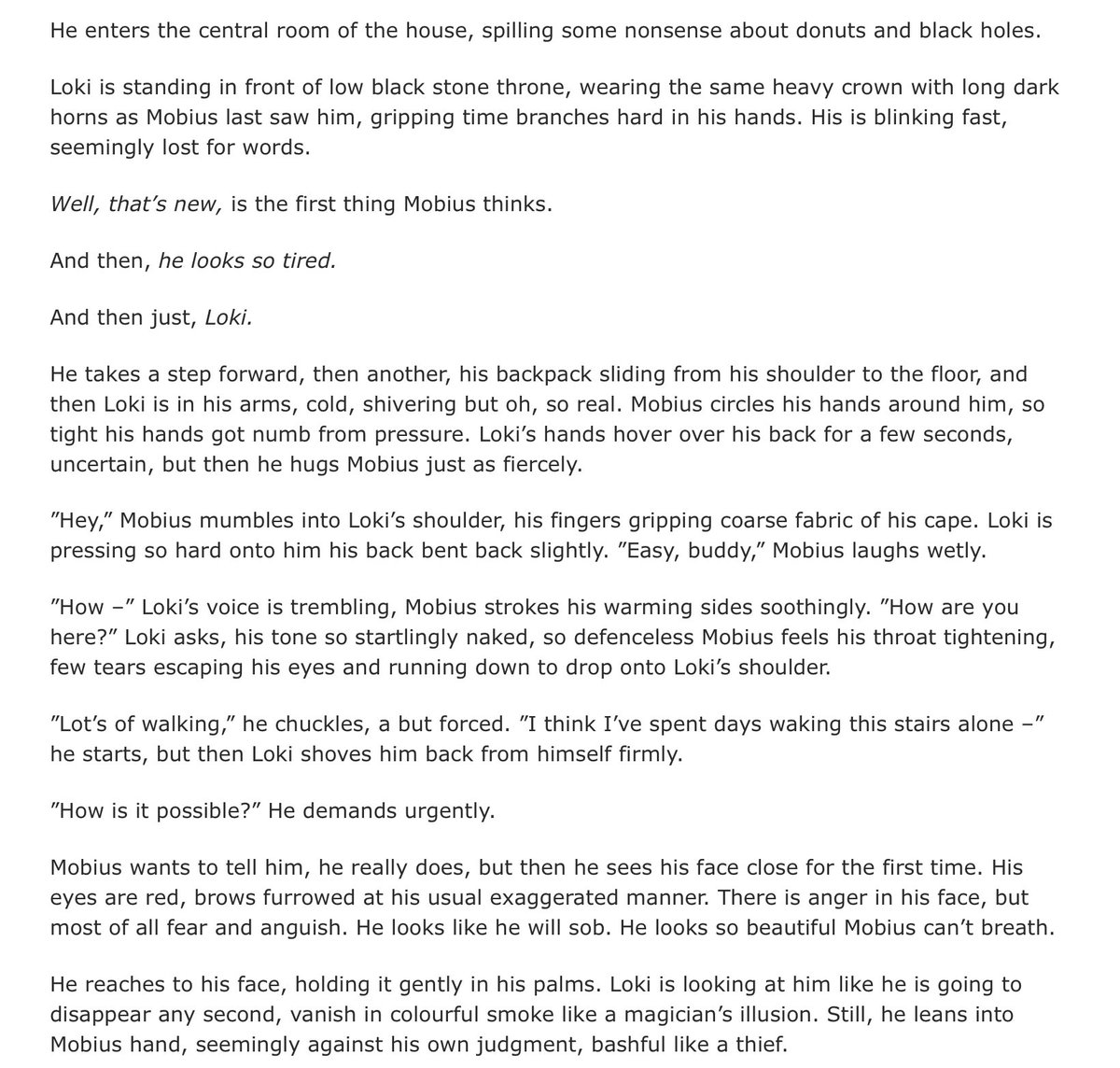 rumblebeeart's tweet image. archiveofourown.org/works/54379429…

Final chapter to my #lokius fic! Mobius finally reaches the Tree. Tearful reunion ensues

I will be really happy if you check it out!!