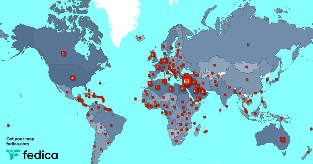 I have 109 new followers from Yemen 🇾🇪, USA 🇺🇸, Canada 🇨🇦, and more last week. See fedica.com/!BassamAbouZeid