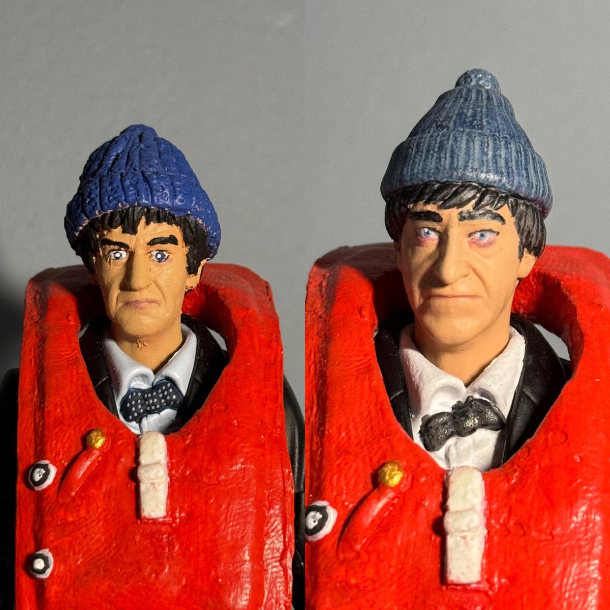 JR1991JR's tweet image. Doctor Who Fury From The Deep
The Second Doctor!
Head modelled by Helleno_souza &amp;amp; sold by @NDWDesigns 
Lifejacket by @CaptainJimiPie 
(Comparison pictures from original custom to updated version)

#DoctorWho #FuryFromTheDeep #DoctorWhoCustomFigure