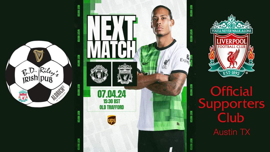 Decorating Committee: 8am
Garage Bar: 815am
@bdrileysaustin open for OLSC members: 830am
BDs open for all: 845am

Man United gear not allowed

Please don’t bring your Manc supporting friends. Their watching spot is The Pub downtown.

Thank you.