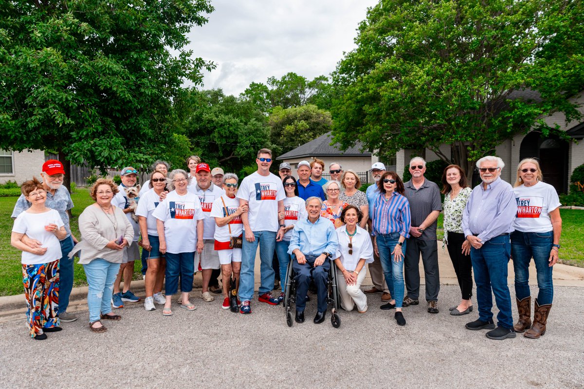Great to be in Brenham this afternoon to support @WhartonForTexas for House District 12. Energized supporters joined us to block walk for HD 12’s true conservative fighter. Together, we will fight back against Biden’s border policies and empower Texas parents.