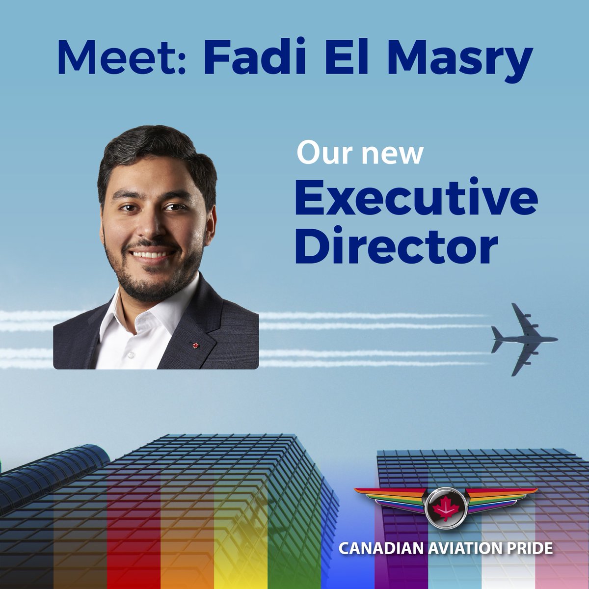 After an extensive search and a competitive process, we are excited to announce that we have hired an Executive Director. <a href="/felmasry/">Fadi El Masry</a> will lead day-to-day operations and ensure that LGBTQ+ aviation professionals and enthusiasts are engaged and advocated for. #AviationPride
