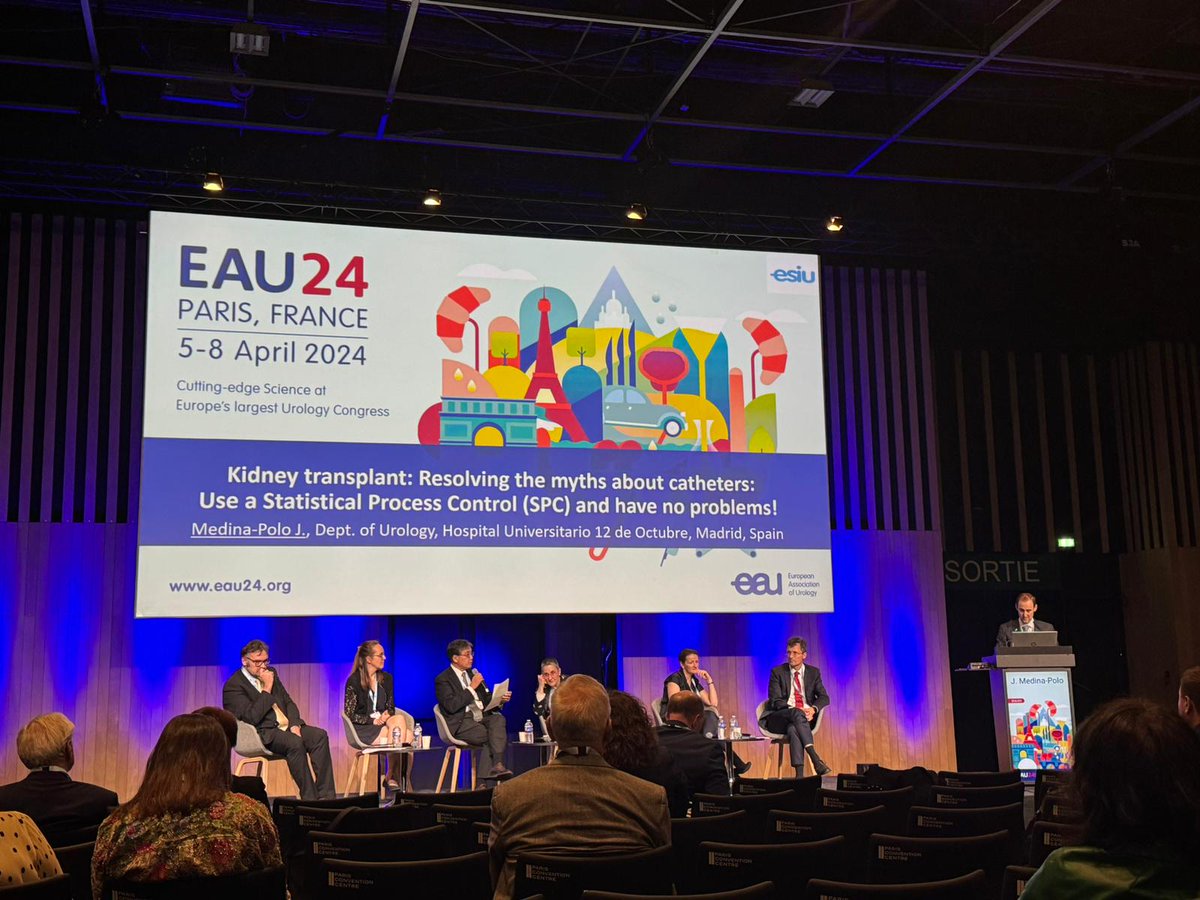 #EAU24 @ESIUeau in conjuntion with kidney transplant section. A consensus is needed for the optimal time with urinary catheter after kidney trasplantation. Thank you to all the speakers