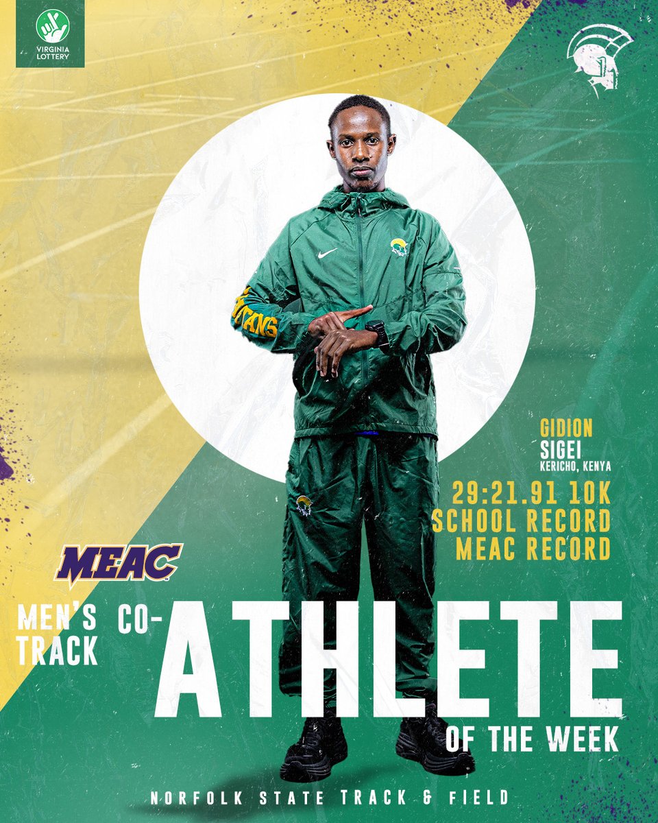 Co-Athlete of the Week honors for Gidion Sigei! 📝 bit.ly/3xl94sy #GoldStandard🔰