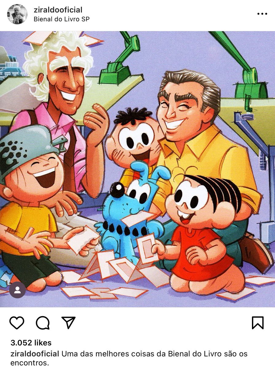 Os maiores ❤️
Esperar a homenagem do Maurício de Souza pro Ziraldo.
Será de arrepiar.