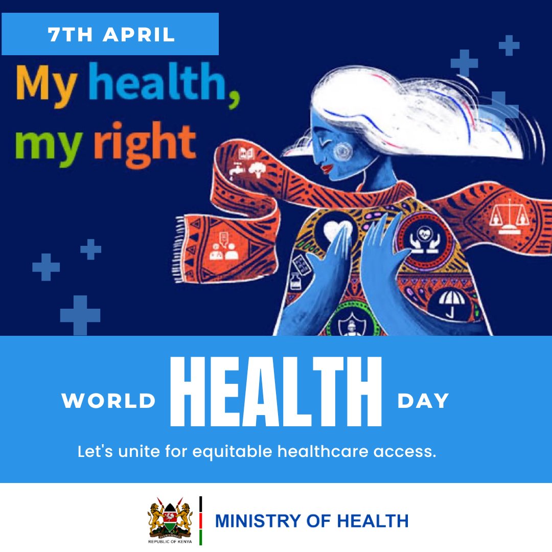 Tomorrow is #WorldHealthDay2024! The theme 'My Health, My Right' emphasizes the importance of health as a fundamental human right.