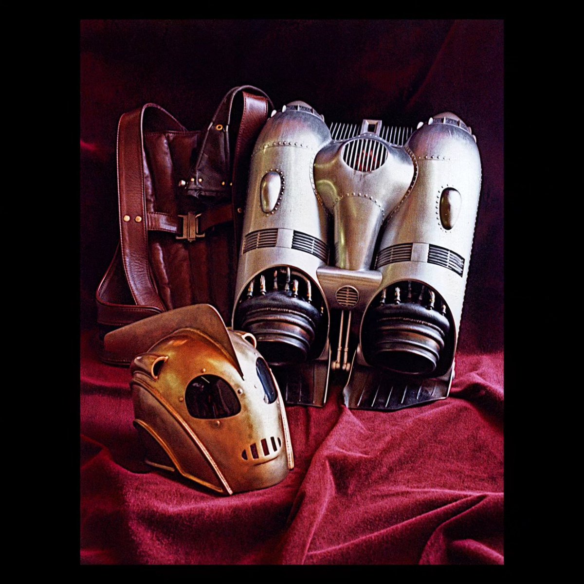 Happy to announce that my book about the making of The Rocketeer helmet and rocket pack has gone to the printers to have a test print made.   I will make it available to everyone by June.  I'll keep you posted here. Beauty shot by Henry Darnell. #rocketeer #davestevens #propmaker