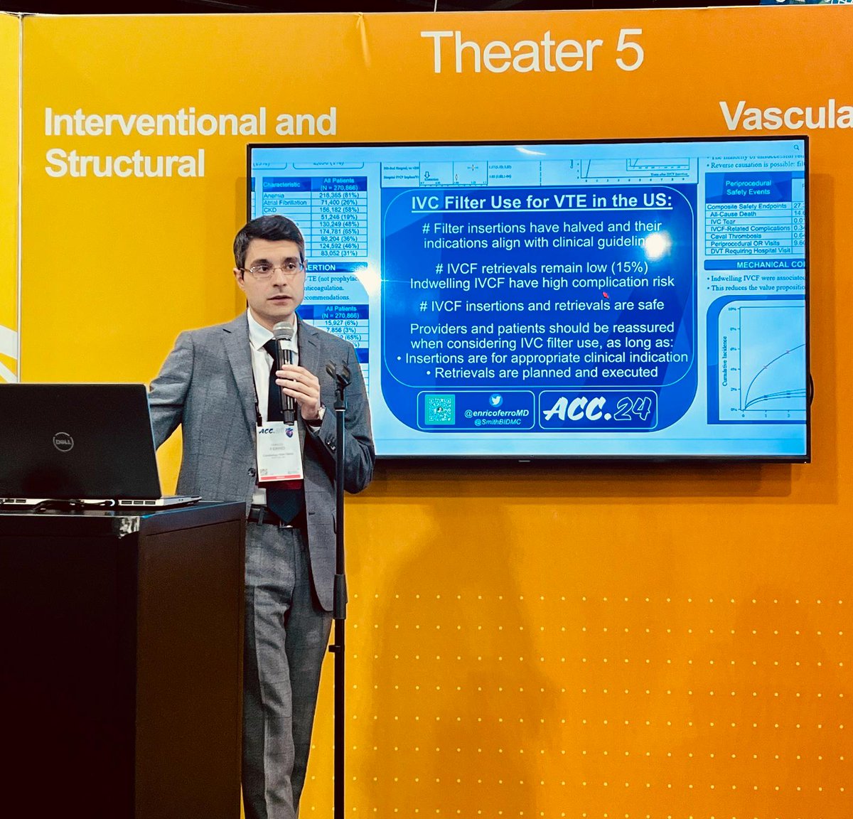 #ACC24: in collaboration with @US_FDA @FDADeviceInfo, our nationwide post-marketing surveillance of IVC Filters in 270K US Medicare patients (2013-2021) showed⬇️insertions but stably low retrieval volume (only ∼15%), despite guideline recommendations. What else did we find? 🧵👇