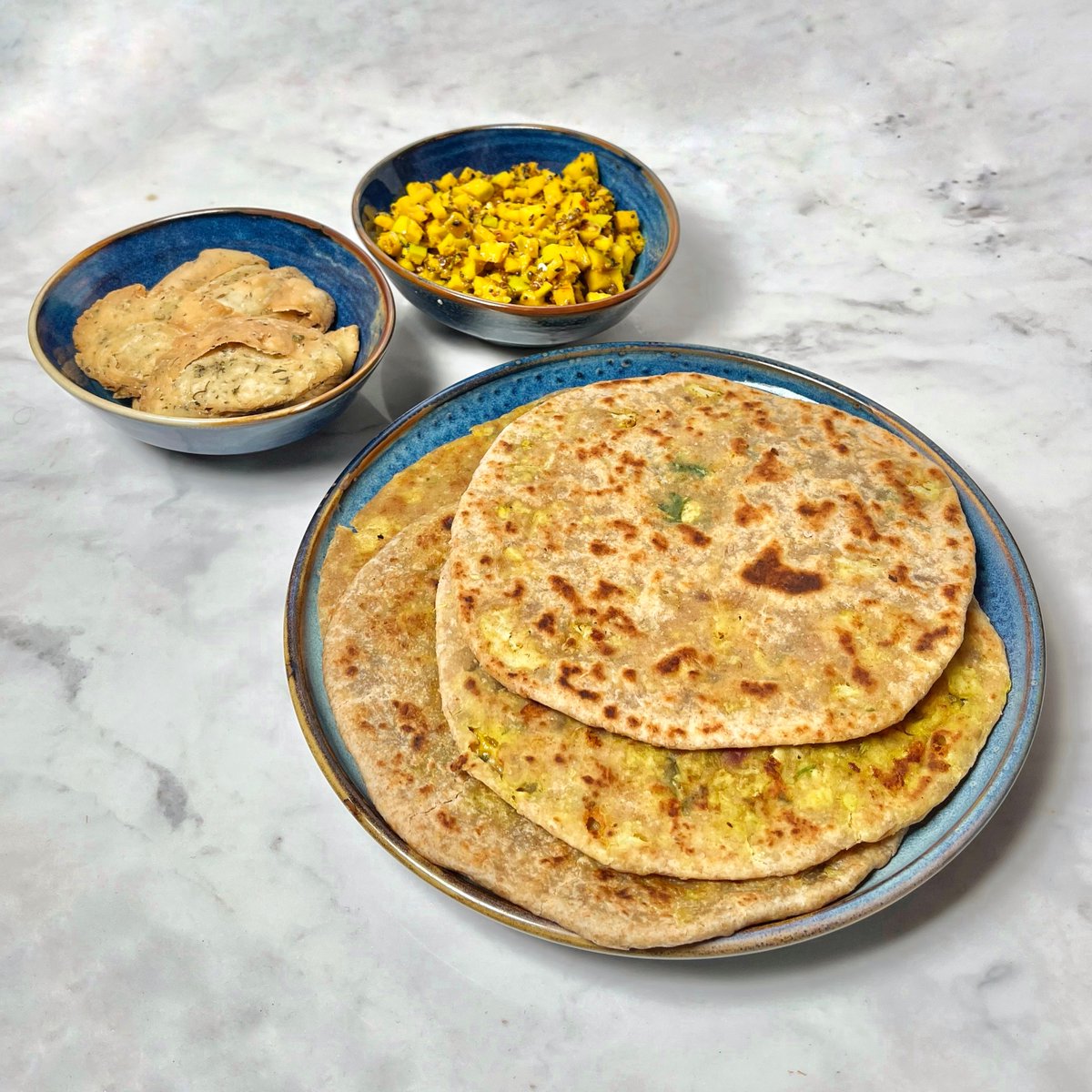 The wonderful Ravinder is kicking off our Vaisakhi special with her ultimate comfort food, spicy cauliflower cheese paratha! 🧀🤩 you can find the recipe here bbc.co.uk/food/recipes/s…! #celebrationkitchen #vaisakhi