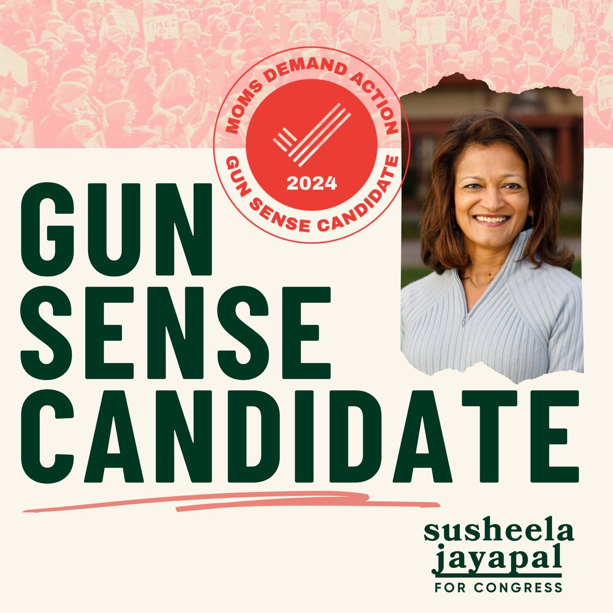 Honored to be awarded the 2024 @MomsDemand Action Gun Sense Candidate distinction.

I am committed to supporting stronger gun laws and advocating for safer communities, in Oregon and across the U.S. #GunSafety #GunSenseCandidate