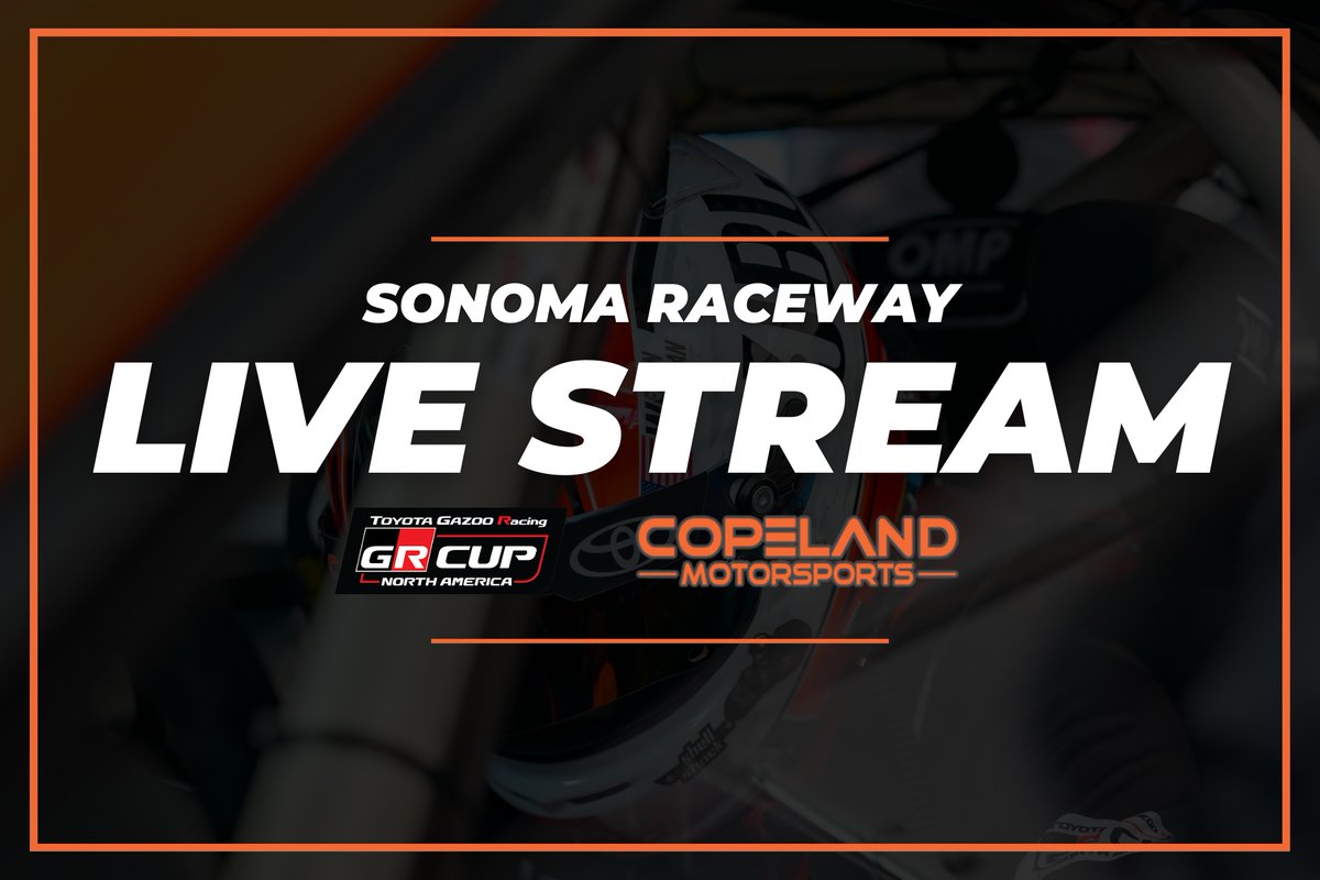 Don't miss the first race of the season! You can stream it live at grcupseries.com/watch-live at 2:40 PM (PT) today! #CopelandMotorsports / #GRC86 / #GRCup / #OfficialGRCup / #TGRNA / @officialgrcup / @racesonoma
