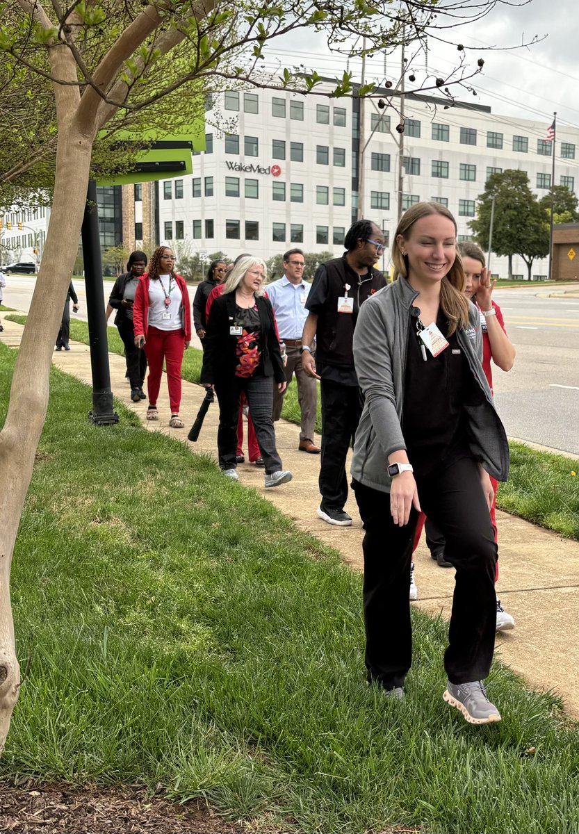April is National Walking Month and this week members of the WakeMed team participated in group walks to start the month off on the right foot! 👞👟